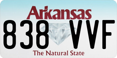 AR license plate 838VVF