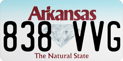 AR license plate 838VVG