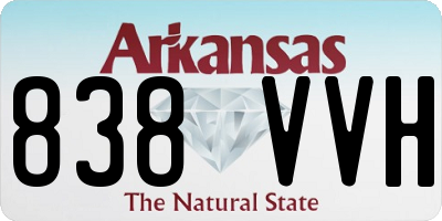 AR license plate 838VVH