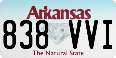 AR license plate 838VVI