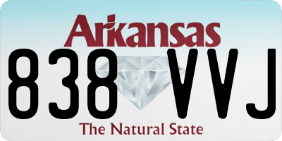 AR license plate 838VVJ