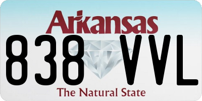 AR license plate 838VVL