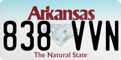 AR license plate 838VVN