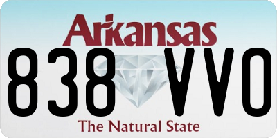 AR license plate 838VVO
