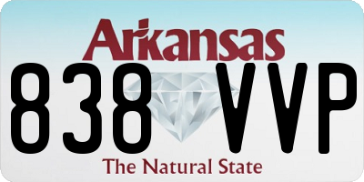 AR license plate 838VVP