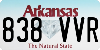AR license plate 838VVR