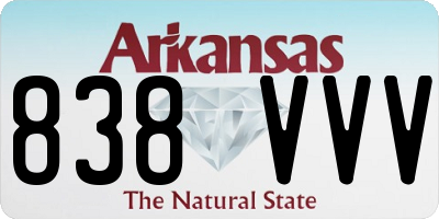 AR license plate 838VVV