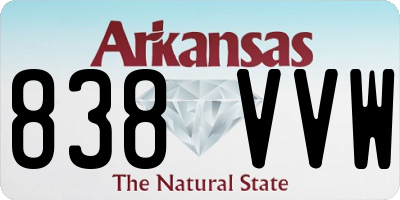 AR license plate 838VVW