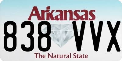 AR license plate 838VVX