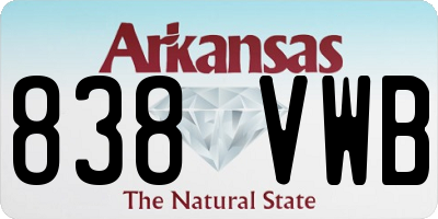 AR license plate 838VWB