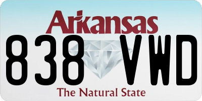 AR license plate 838VWD