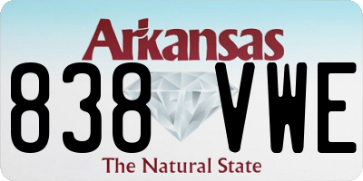 AR license plate 838VWE