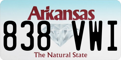 AR license plate 838VWI