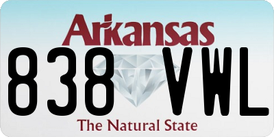 AR license plate 838VWL