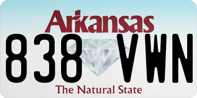 AR license plate 838VWN