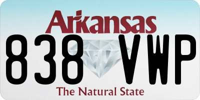 AR license plate 838VWP