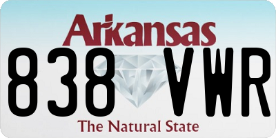 AR license plate 838VWR
