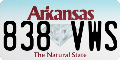 AR license plate 838VWS