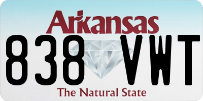 AR license plate 838VWT