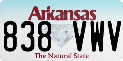 AR license plate 838VWV