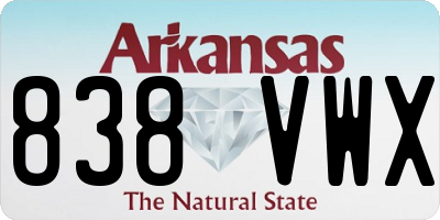 AR license plate 838VWX