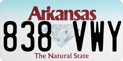 AR license plate 838VWY