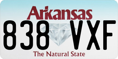 AR license plate 838VXF