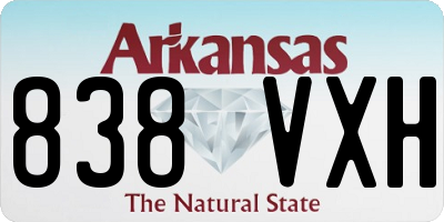 AR license plate 838VXH
