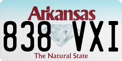 AR license plate 838VXI