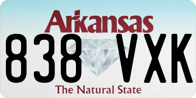 AR license plate 838VXK