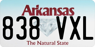 AR license plate 838VXL