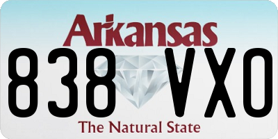 AR license plate 838VXO