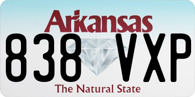 AR license plate 838VXP