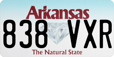 AR license plate 838VXR