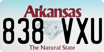 AR license plate 838VXU