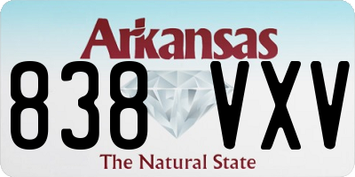 AR license plate 838VXV