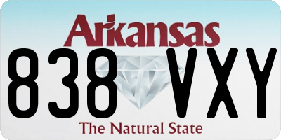 AR license plate 838VXY