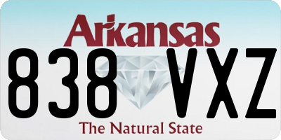 AR license plate 838VXZ