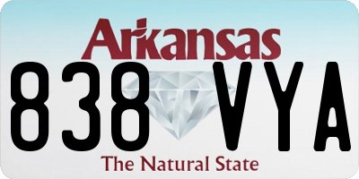 AR license plate 838VYA