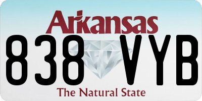 AR license plate 838VYB