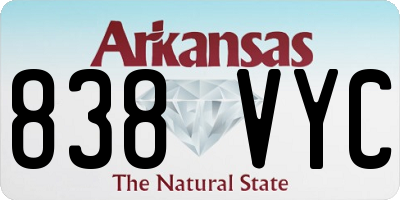 AR license plate 838VYC