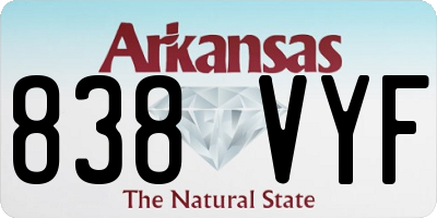 AR license plate 838VYF