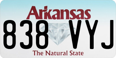 AR license plate 838VYJ