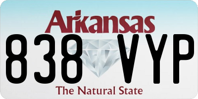 AR license plate 838VYP