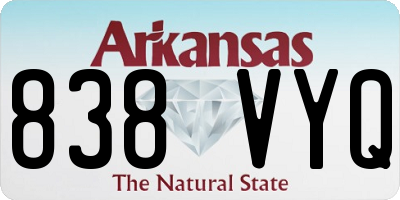 AR license plate 838VYQ