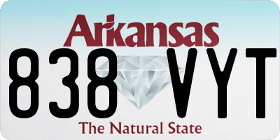 AR license plate 838VYT
