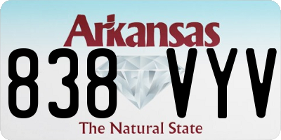AR license plate 838VYV