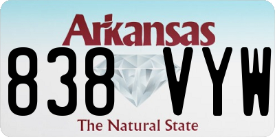 AR license plate 838VYW