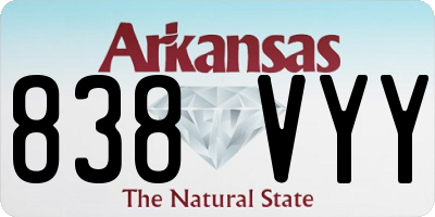 AR license plate 838VYY