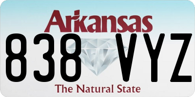 AR license plate 838VYZ